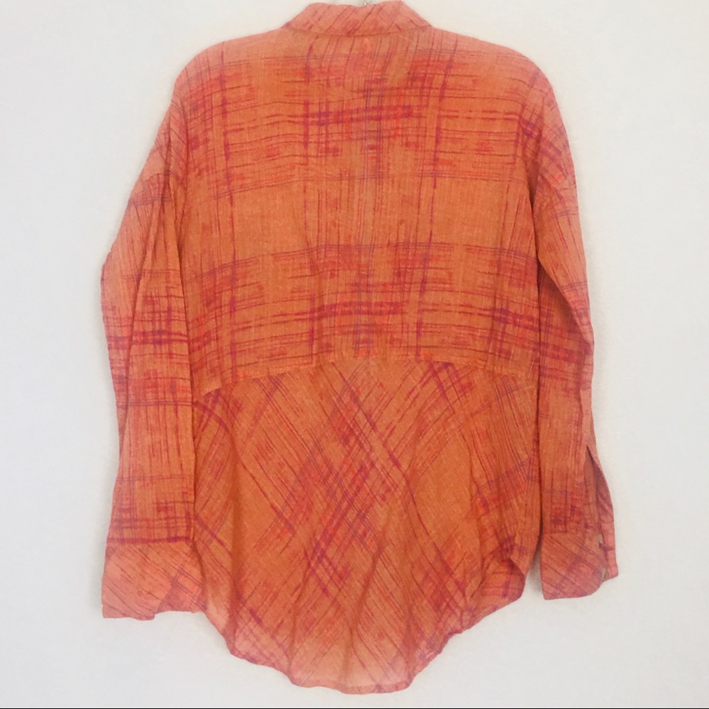 Free People Shore Vibes Button Down Shirt Plaid S - Picture 8 of 8